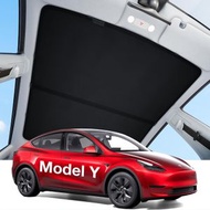 鯨品購 - 2025 年升級 Tesla Model Y 遮陽屋頂 3 代隔熱玻璃屋頂遮陽簾,適用於 Tesla Model Y 2020~2025 年的配件