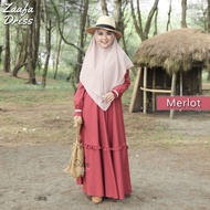 Gamis Cantik Murah Syari Busui Friendly Toyobo Zaafa Ori by Aden