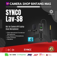 Synco Lav-S8 Lavalier Mic for Camera Smartphone Laptop