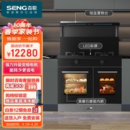 森歌（SENG）T3SZK-G 蒸烤一体独立蒸烤箱集成灶一体灶 蒸箱烤箱集成灶抽油烟机一体机套装 天然气左排烟