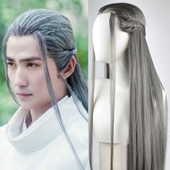 Long Straight Anime Warrior Copslay Braid Hair Accessories Halloween Carnival Headdress Hanfu Headwe