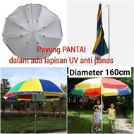 TENDA 160cm Rainbow Silver Anti-UV Beach Tent Umbrella, street vendor sales