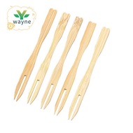 500Pcs Bamboo Appetizer Forks, 3.5 Inch Mini Bamboo Forks ,Disposable Wooden Forks, Small Fruit Food