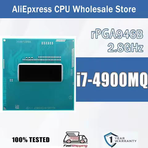 Intel Core i7-4900MQ SR15K 2.8 GHz 4Core 8Thread CPU 8M Cache up to 3.80 GHz TDP47W i7 4900MQ FC-PGA