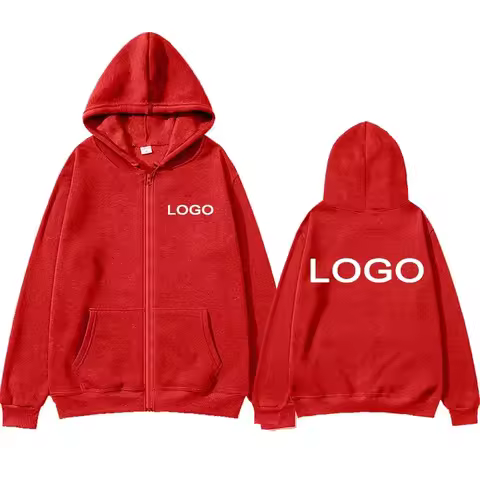 Men's Custom Printed Zipper Hoodie, Fashion Zipper Long-sleeved Hoodie, Women's Personalized Casual
