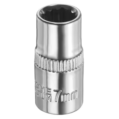 1/2pcs 12 Points Socket 1/4" Drive 4mm-14mm Metric Shallow Impact Socket Cr-V Steel Flip Sleeve Nut 
