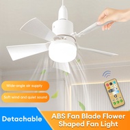 Tastour E27 Ceiling Fan with Light and Silent Electric Fan Ceiling Lamp With Remote Control Ceiling Fans Lights for Living Room Bedroom
