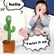 Kids Dancing Talking Cactus Toys Educational Electronic Light Up Plush Toy for Baby Boys and Girls