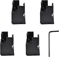 Adjustable Bed Risers 4 Pack, 1.97 Inch Black Furniture Risers with Screw Clamp, Fits 0.86"-1.65" Sq