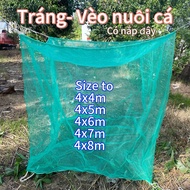 Large size fish farming net, snail fish farming net..size 4x4-4x5m-4x6m-4x7m-4x8m 3.5mm net=>o with 