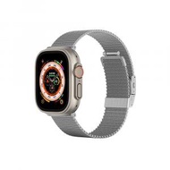 AMAZINGthing - TITAN METAL Milanese金屬錶帶Apple Watch Ultra/Series 8/7/6/5/4/SE適用-銀色