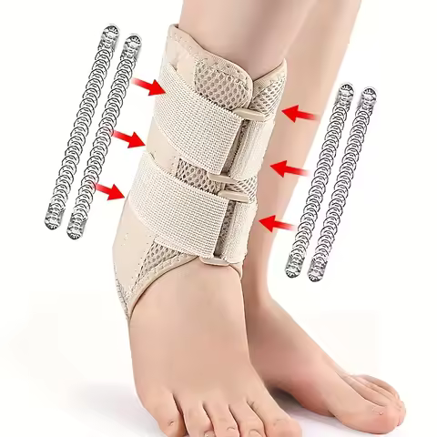 Spring Bar Sports Ankle Support Elastic Adjustable Double-sided Support Compression Ankle Sleeve Mes