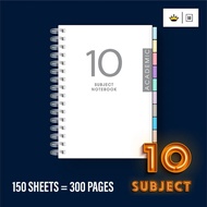 Masterprint 10 Subject Divider Notebook A5 Single Line 150 Sheets