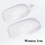 0duw Silicone Gel Taller Insert Pad Height Increase Shoe Insoles Heel Transparent Invisible 1-3cm Magic