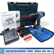 Mesin Bor Baterai Beton [13mm] - BOSCH Cordless GSB 180 LI 18V GSB180