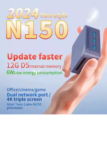 SZBOX Mini PC S15 Intel Latest Twin Lake N150 M.2 2242 SSD Windows 11 LPDDR5 12GB WIFI BT5.2 Pocket 