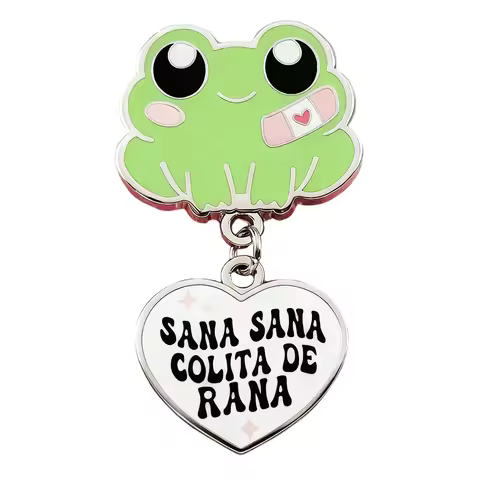 Sana Sana Colita de Rana Enamel Pin Cute Healing Frog Badge Nurse Pharmacist Medical Fun Accessories