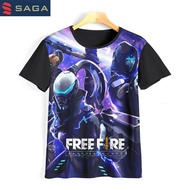SAGA Free Fire Kids T-Shirt Cartoon Tv Animation 3D Game Free Fire Shirt 04Ff014 For Ages 1-12 Years