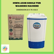 MICROMATIC Single Tub Washing Machine 6.5KG MWM-650 /MICROMATIC Single Tub Washing Machine/ Washing Machine/ 6.5KG MWM-650  / Single Tub Washing Machine