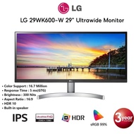 (0%) LG MONITOR (จอมอนิเตอร์) LG ULTRAWIDE 29WK600-W : 29" (2560 x 1080) ,IPS FHD 75Hz,300 Nits, 5 ms(GTG), FREESYNC, HDMI, DP, speaker,Warranty3Year #ลดราคา #ราคาถูกที่สุด #ถูกชัวร์ #29WK600-W