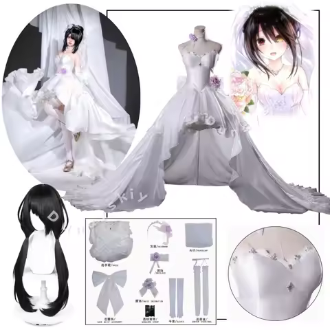 Tokisaki Kurumi‌ Nightmare Cosplay Costume New Gorgeous Wedding Dress Anime Women's Party Halloween 