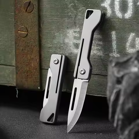 NEW High Quality Small Knife EDC Titanium Mini Folding Knife Pocket Knive Thin Pocket Knife Pocket K