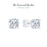 TDG 18K Gold Lab-Grown Solitaire Diamond Stud Earring with IGI Certificate