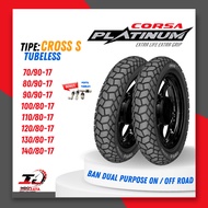 BAN CORSA TUBELESS PLATINUM CROSS S RING 17 / BAN LUAR CROSS-S (70/90 - 80/90 - 90/90 - 100/80 - 110