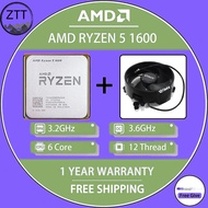 ใช้ AMD Ryzen 5 1600 R5 1600 3.2 GHz หกแกนสิบสองเกลียว65W เครื่องประมวลผลซีพียู YD1600BBM6IAE ซ็อกเก