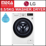 [PER-ORDER:END MAY]LG FV1285H4W 8.5/5KG WASHER DRYER (4 TICKS) + FREE DETERGENT BY LG