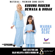 KURUNG MODERN WARNA BABY BLUE / BAJU RAYA 2023 /  B002KM / KMB