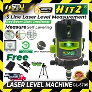 HITZ GL-5705 / GL5705 4V1H6D 360° 5 Line Professional Automatic Laser Level Machine (Green Light)