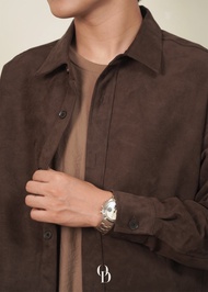 Frosted Edge Mono Layer Brown Jacket | เสื้อแจ็กเก็ต