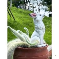 Nine-Tail Outdoor Decoration Flowerpot Fox Succulent Ornaments Succulents Large Tail Nine-Tailed Fox