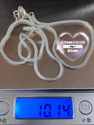 Sansidai  990 pure silver NECKLACE 990足银狐尾项链51cm
