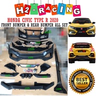 HONDA CIVIC FC TYPE R 2020 FRONT BUMPER &amp; REAR BUMPER &amp; GRILLE LOGO &amp; LIP SKIRT SET