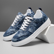 2026 Men's Shoes Summer Shoes Casual Low-Top Canvas Sneakers Men's Heightening Niche All-Match Denim