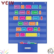 YYE Standards Pocket Chart, Large Durable Classroom Pocket Chart, Educational Class Schedule Chart