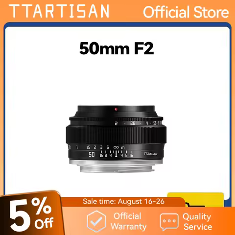 TTArtisan 50mm F2 Prime Lens for Sony E Mount Fujifilm XF Canon M Leica L Nikon Z Panasonic Olympus 