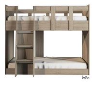 Raminthra Furniture เตียงนอน 2ชั้น 3.5ฟุต B2S352 สีโซลิด Bed