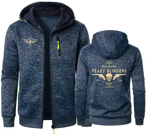 Peaky Blinders Men Hoodies Sweatshirts Shelby Brothers Jacquard Hoodie Fleece Hooded Pullover Male H
