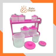 Monaco 7-Tube Transparent Kitchen Set Spice Rack | Kitchen Spice Rack 1 Set | Stackable Kitchen Spic