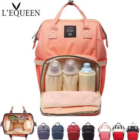 Lequeen Mummy Maternity Diaper Bag Backpack Nappy Bag Large Capacity Stroller Bag Travel Diaper Back