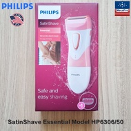 Philips® SatinShave Essential Wet and Dry Electric Shaver for Legs and Body #HP6306/50 ฟิลิปส์ เครื่องโกนขนไฟฟ้า สำหรับผู้หญิง