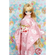 [Cat Cat's Nest] azone/Women's Pink Rice Cake Rabbit Kimono momoko Small Cloth ob Lijia Baby Clothes