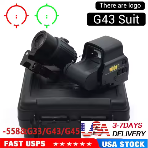 Eotech 558 Holographic Collimator Red Dot Sight G43/G33 3X G45 5X Magnifier Airsfot Hunting Gear W/2