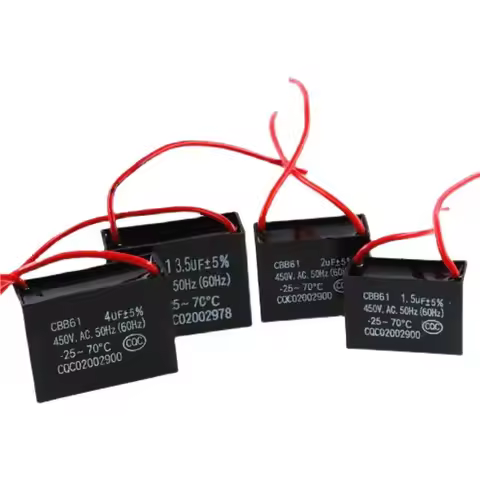 CBB61 Fan Starting Capacitor 450V 0.8/1/1.2/1.5/2/2.5/3/3.5/4/4.5/5/6/7/8/10/12/14/15/16/18/20/25UF 