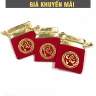 Combo of 3 Velvet Bags with Drawstring 7 x 9 for Coins, Jewelry, Feng Shui Items