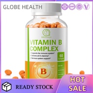 [60pcs] Vitamin B kompleks tambahan-termasuk B1 B2 B3 B5 B6 B7 B9 B12-dengan Biotin Inositol Choline