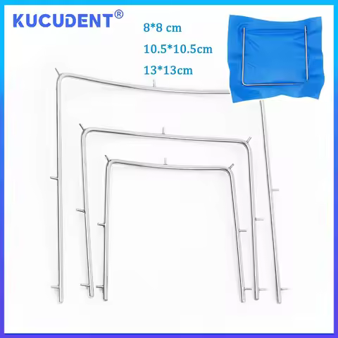 KUCUDENT Dental Rubber Dam Frame Holder Stainless Steel Autoclave Dentistry Clamps Tool Autoclavable